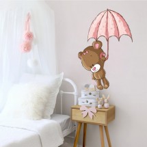 Teddy bear with umbrella