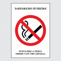 Nalepnice Zabranjeno pušenje Ćirilica
