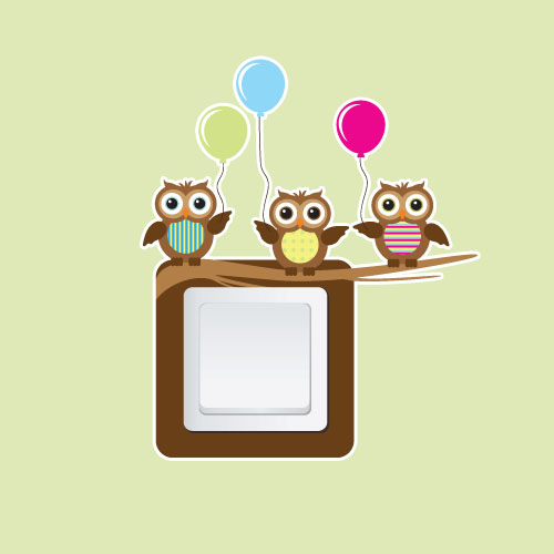 Owls with balloons Switcher