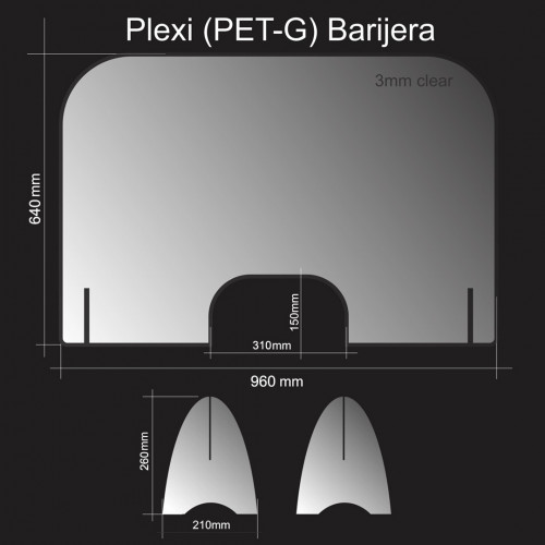 Plexiglass divider