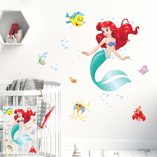 Little mermaid and fishes