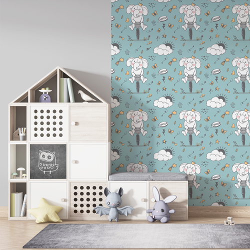 Wallpaper Elephants on bike