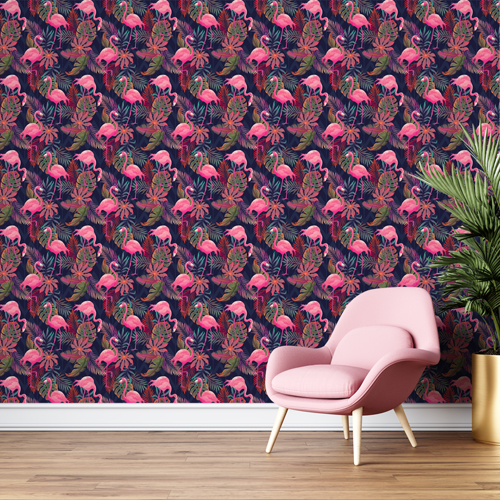 Wallpaper Flamingos