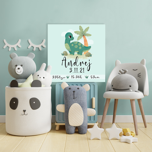 Baby calendar dinosaur for boys