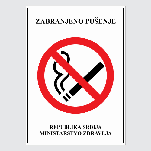 Nalepnice Zabranjeno pušenje Latinica