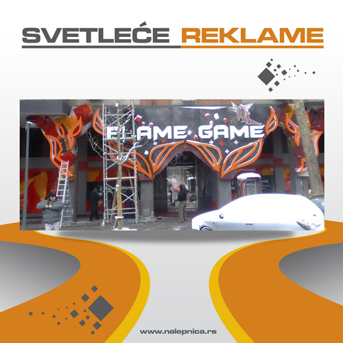 Advertising light box Flame Game